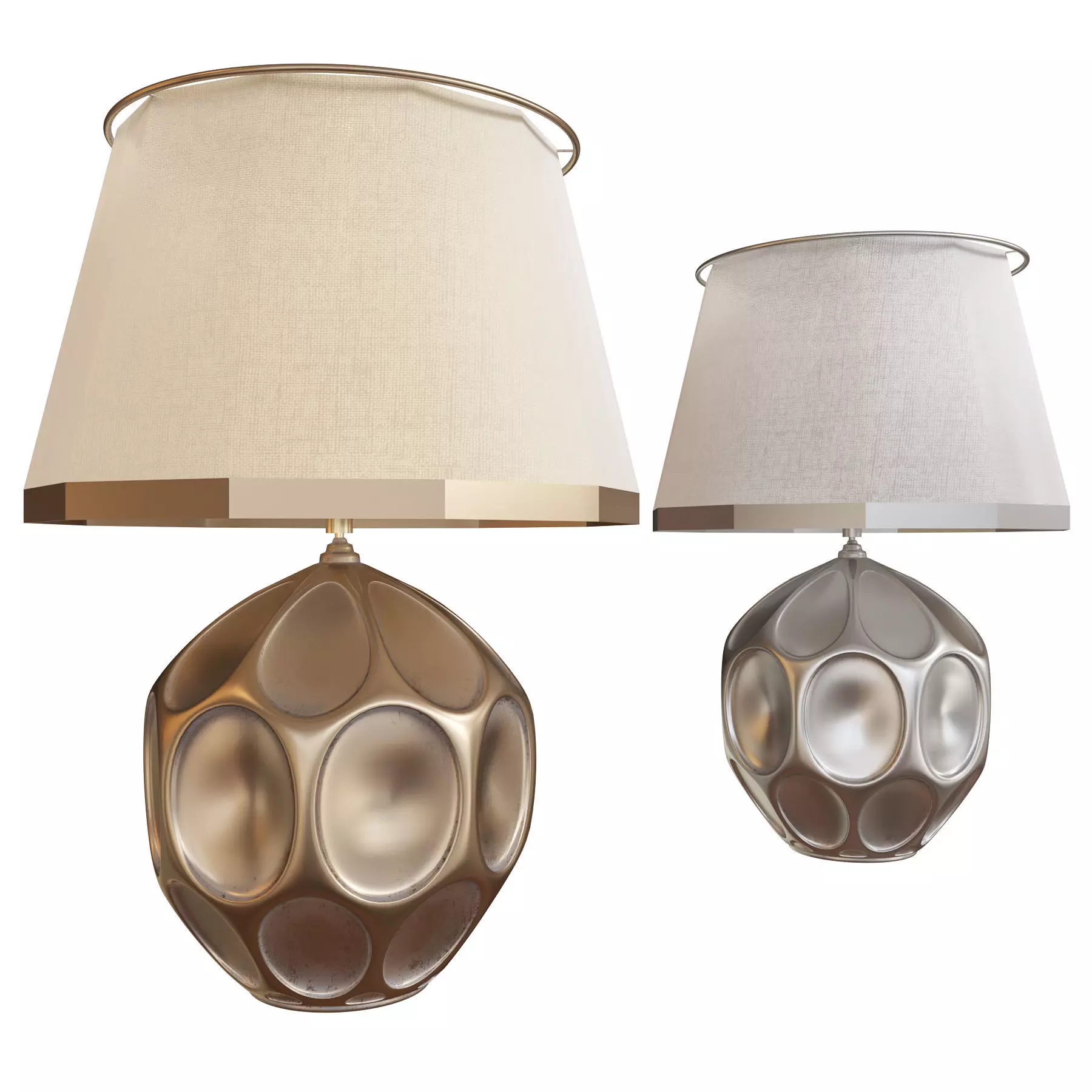 Dobbs White Ceramic Accent Table Lamp Low-poly 3D model