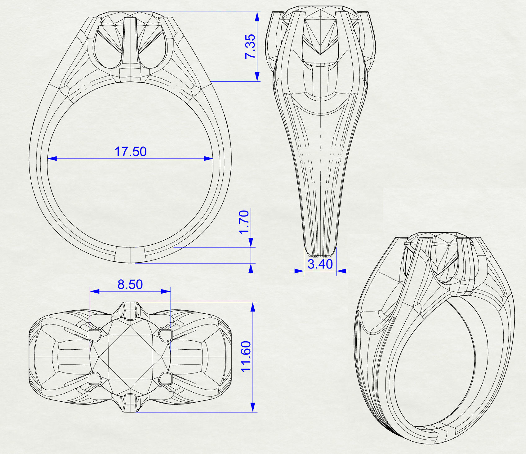 Ring Fortune 3D print model_9