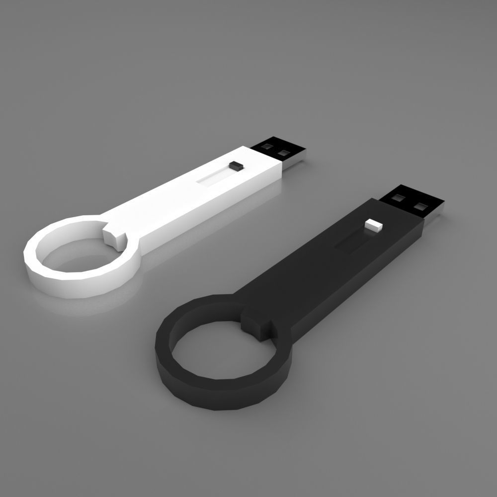 USB model for 3ds Max  2020 corona renderer Free low-poly 3D model_1
