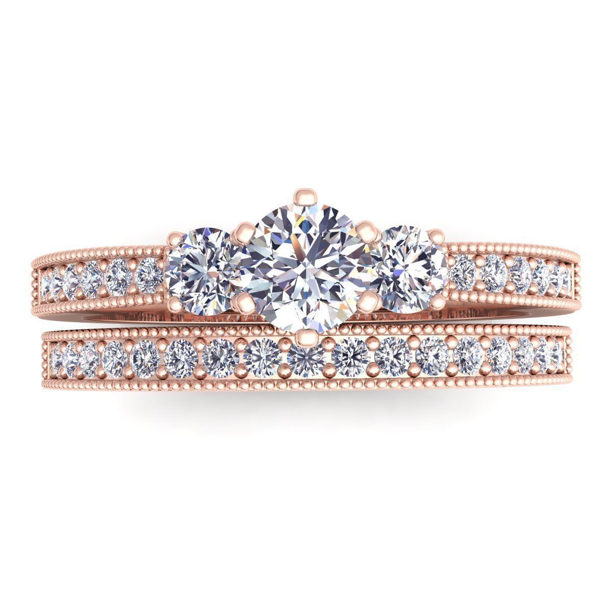 CJC0605 Collection of 6 ladies blue sapphire ruby emerald rings 3D print model_9