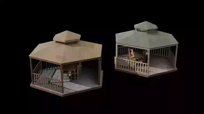 Gazeboo 3D models Low-poly 3D Model Collection