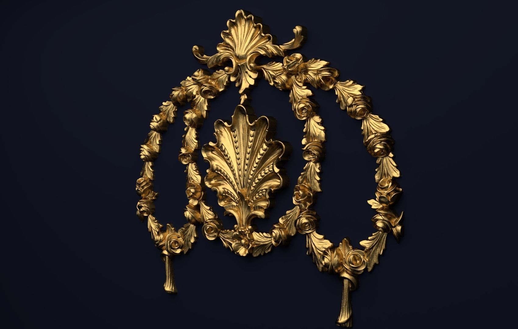 Classic decor ornament v-3D model 32 3D model_1