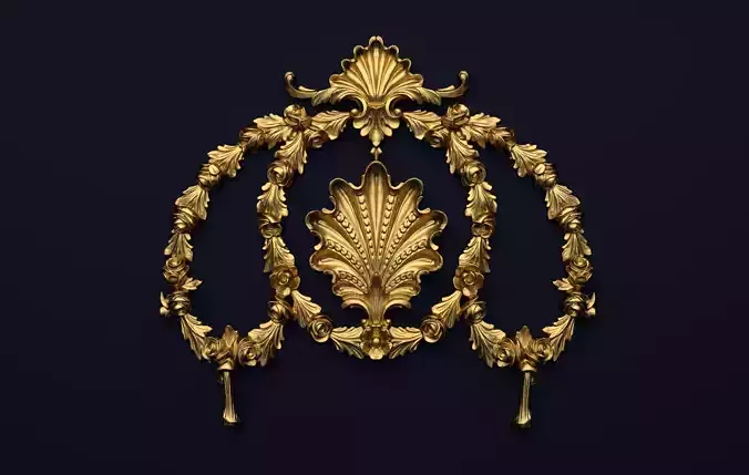 Classic decor ornament v-3D model 32