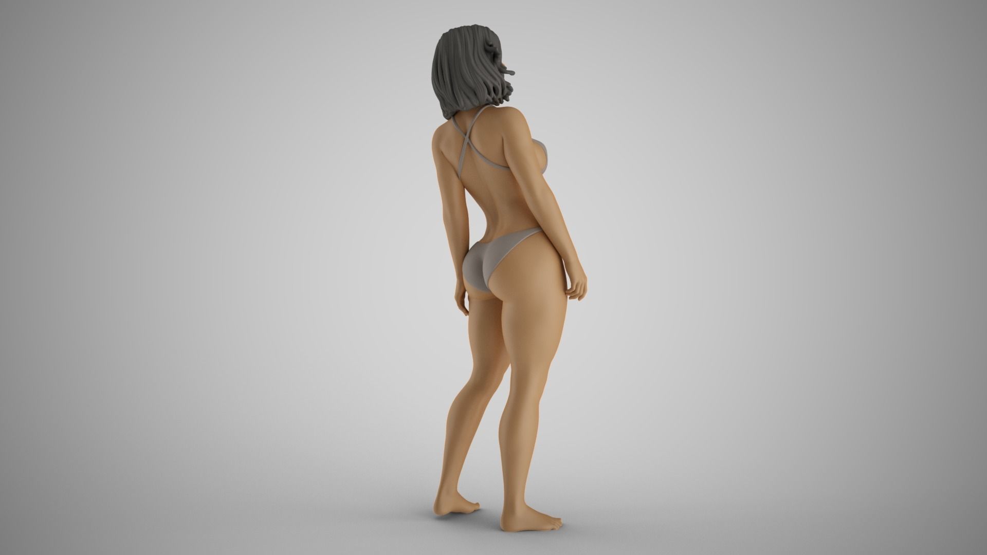 Woman Bending Backwards 3D print model_7