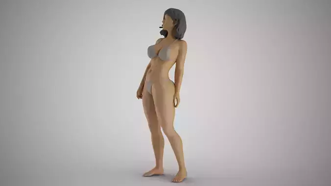 Woman Bending Backwards 3D print model