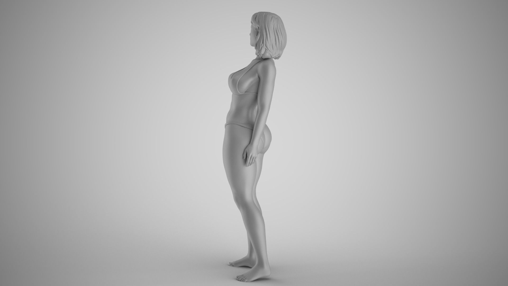 Woman Bending Backwards 3D print model_1
