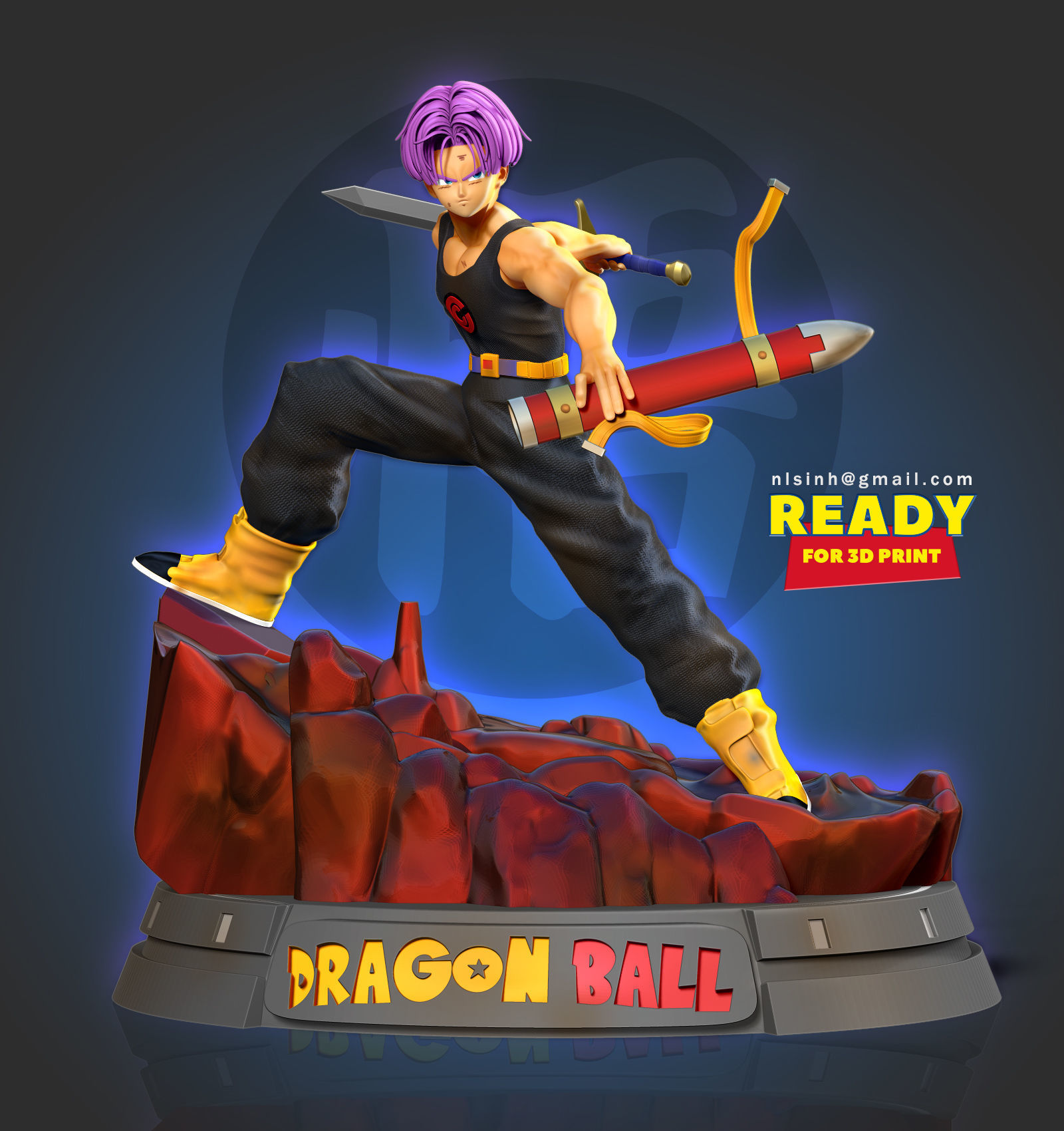 Future Trunks 3D print model_6