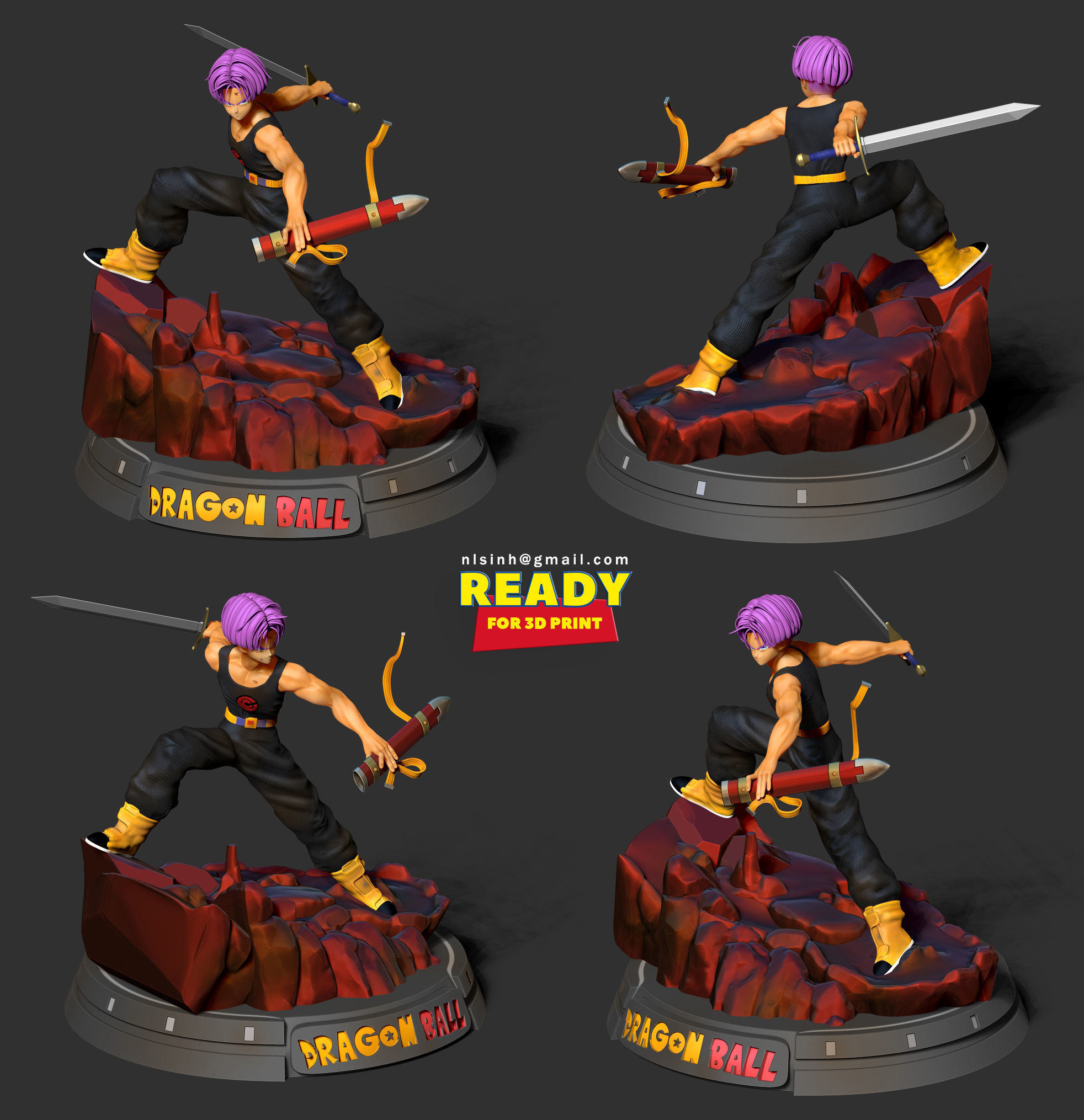 Future Trunks 3D print model_3