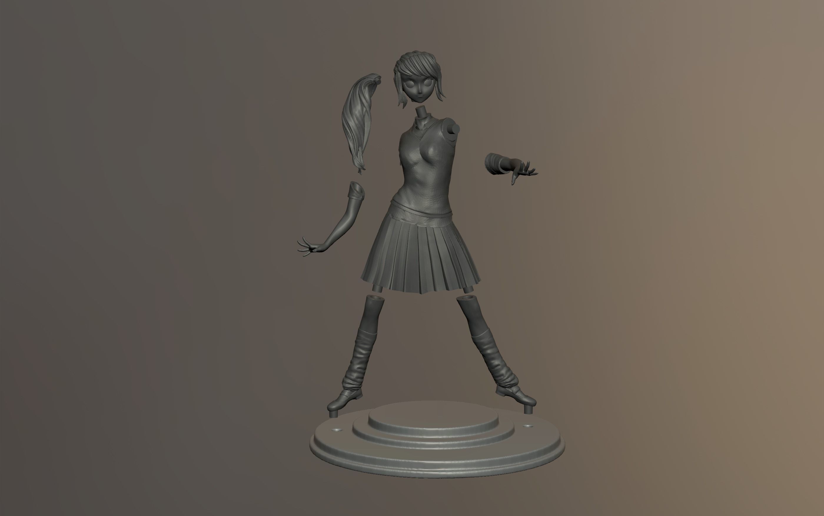 Miko Anime 3D Printable 3D print model_4
