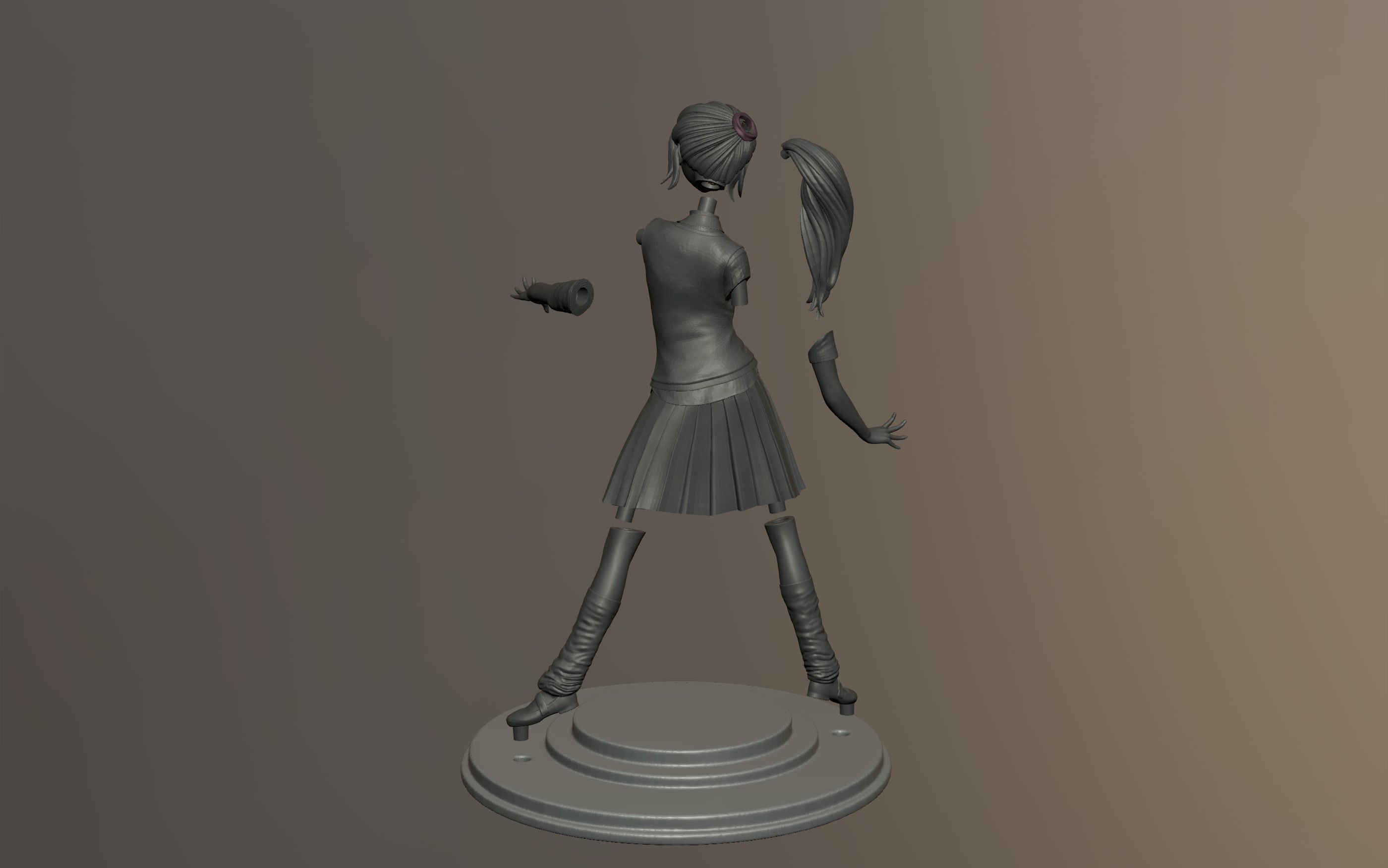 Miko Anime 3D Printable 3D print model_6