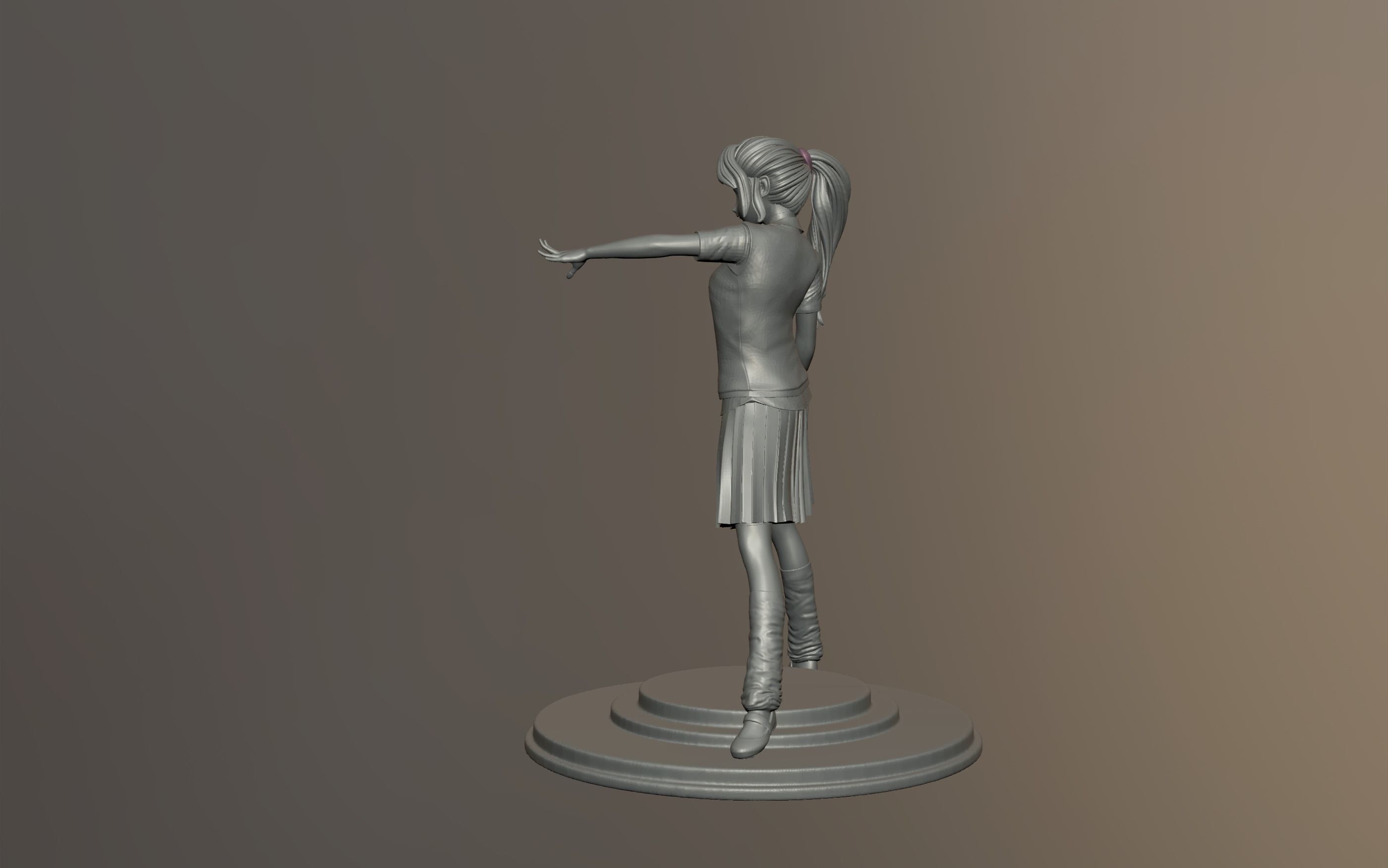 Miko Anime 3D Printable 3D print model_3