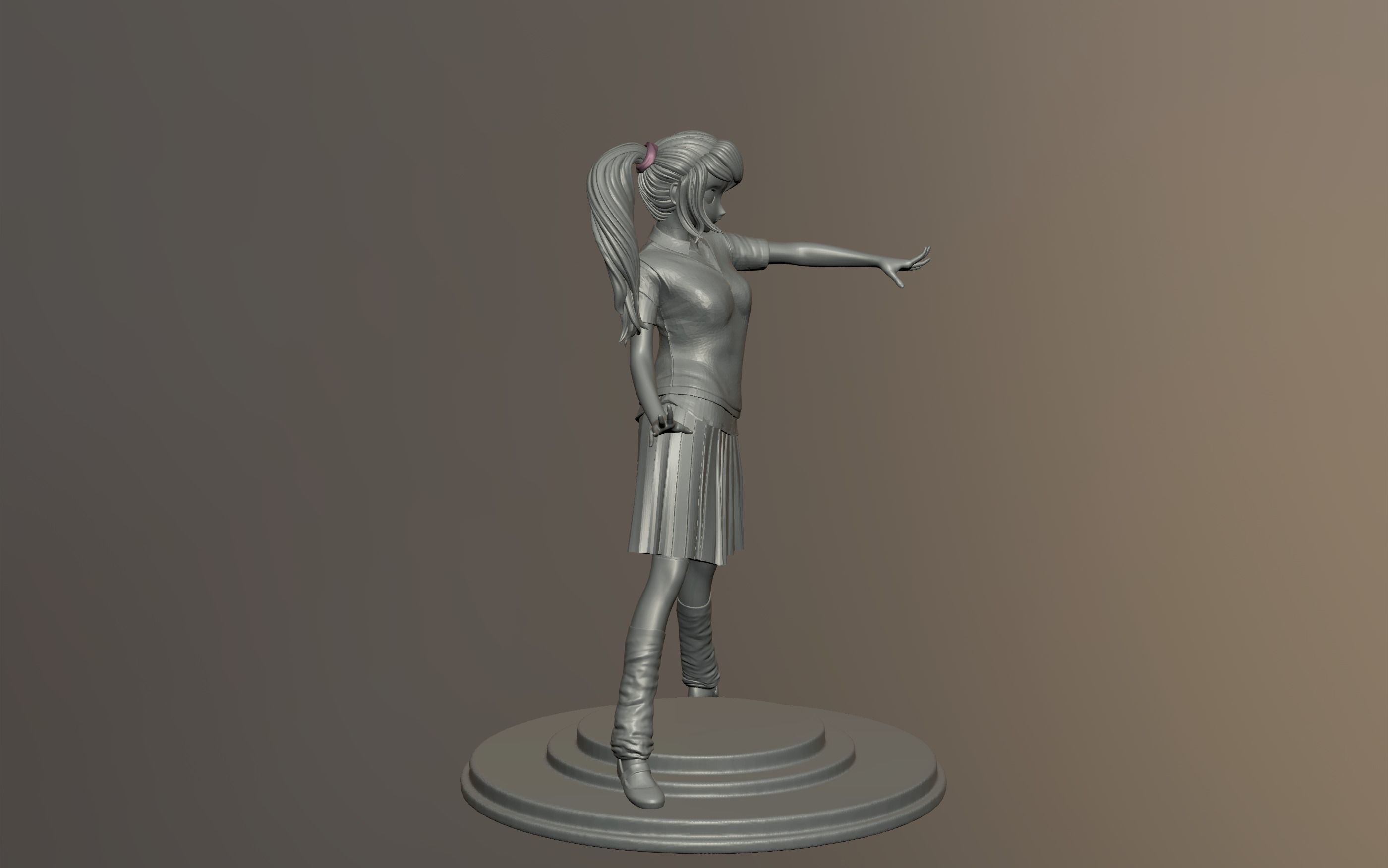 Miko Anime 3D Printable 3D print model_1