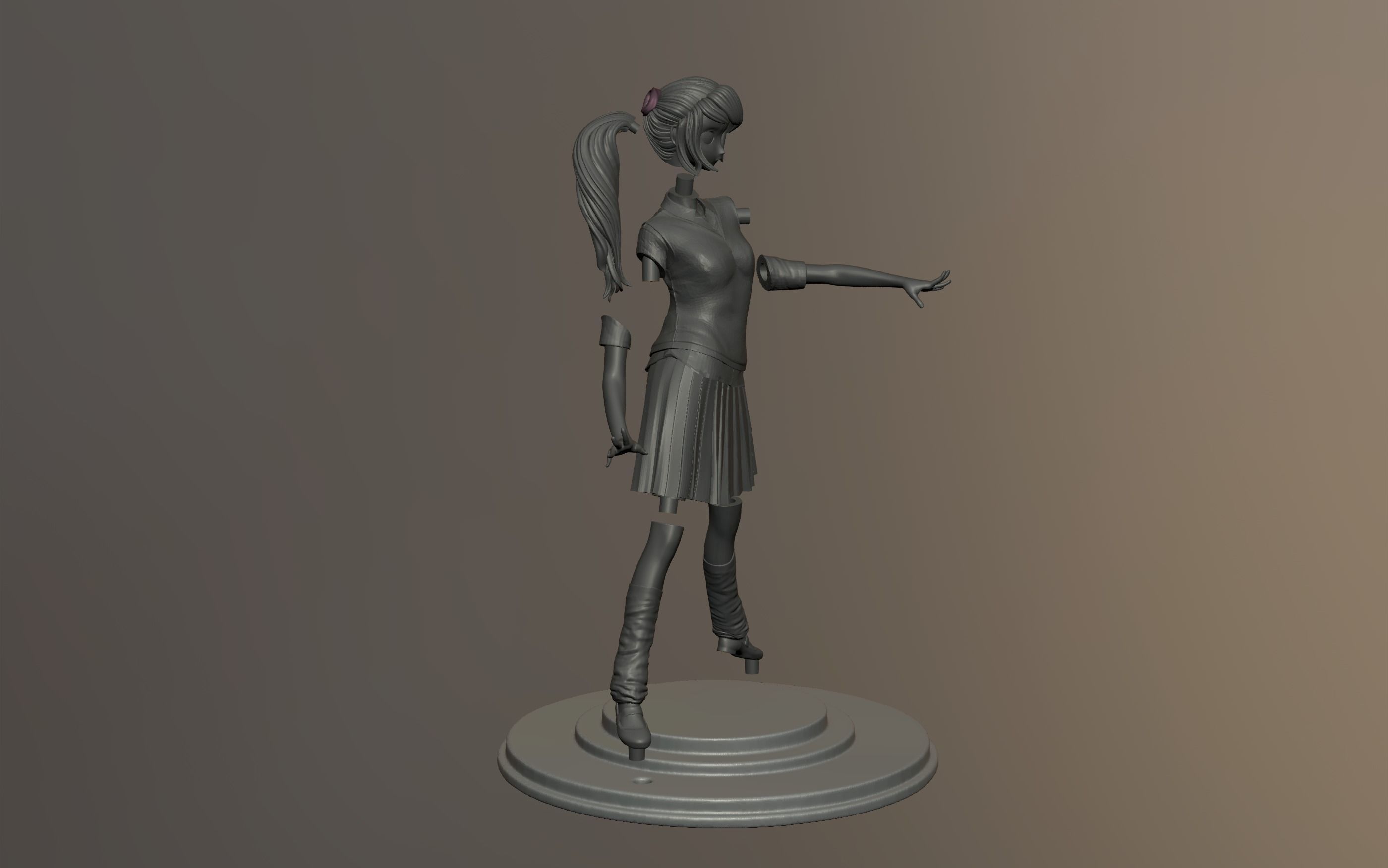 Miko Anime 3D Printable 3D print model_5