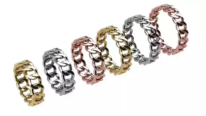 Cuban Link Chain Ring