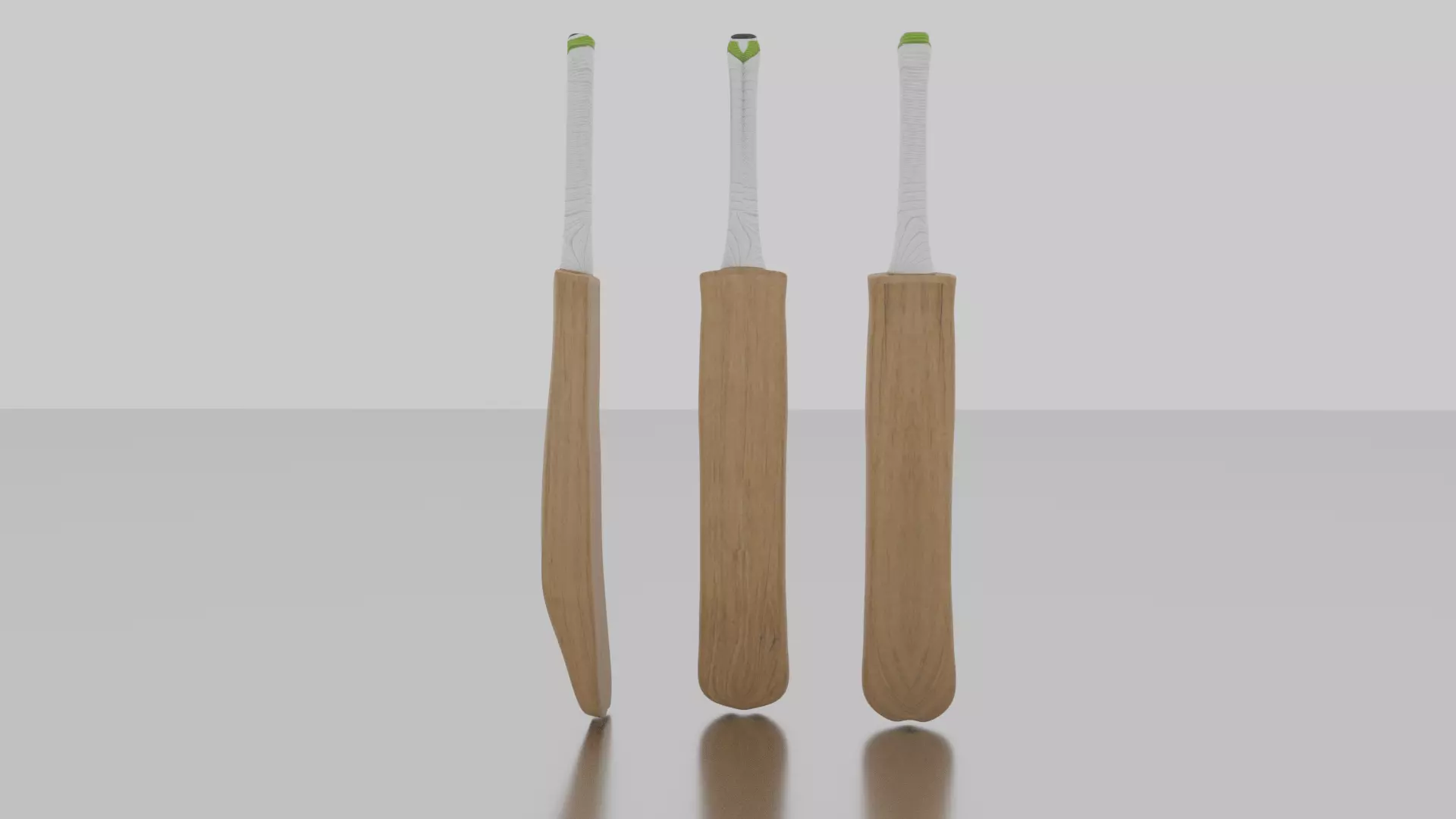 Cricket Bat Low-poly 3D model_0