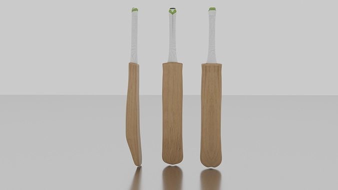 Cricket Bat Low-poly 3D model