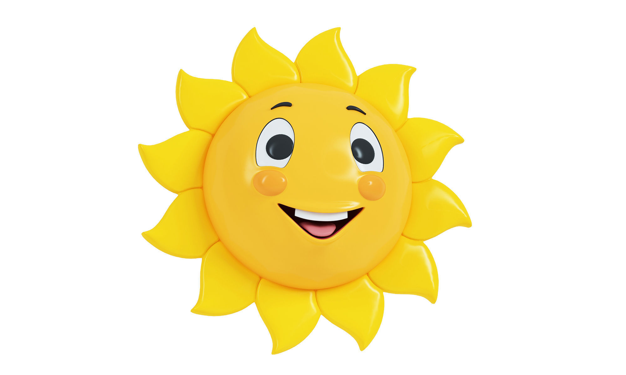Cartoon Sun 3D model_5