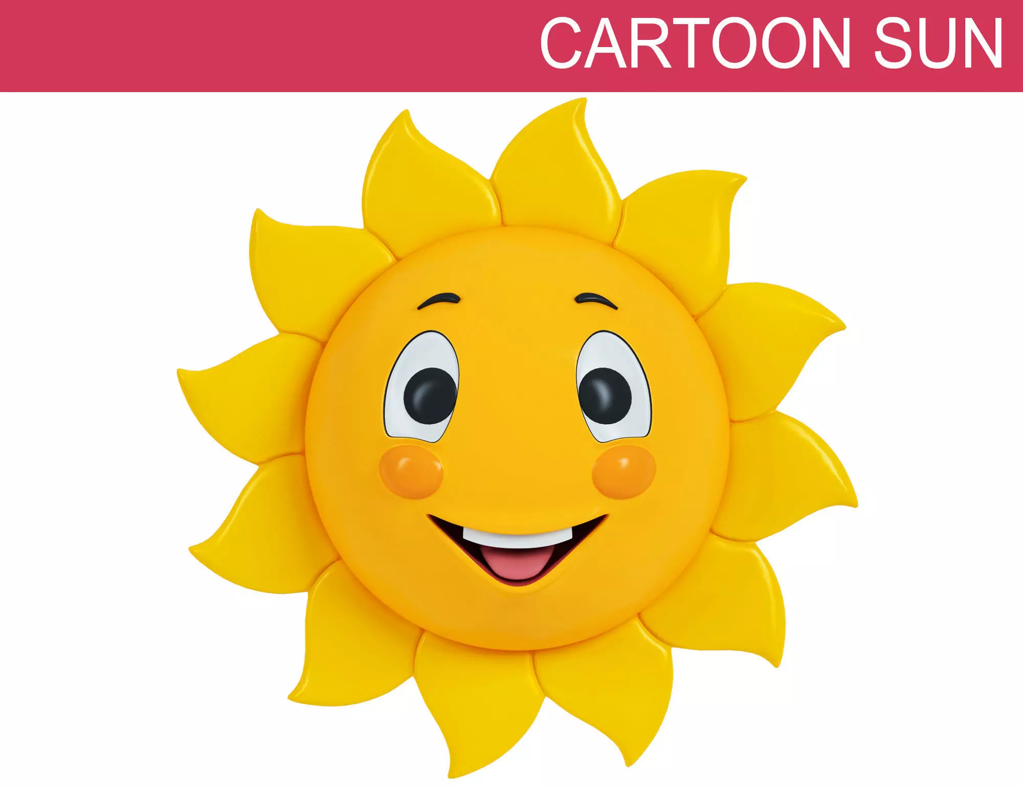 Cartoon Sun 3D model_0