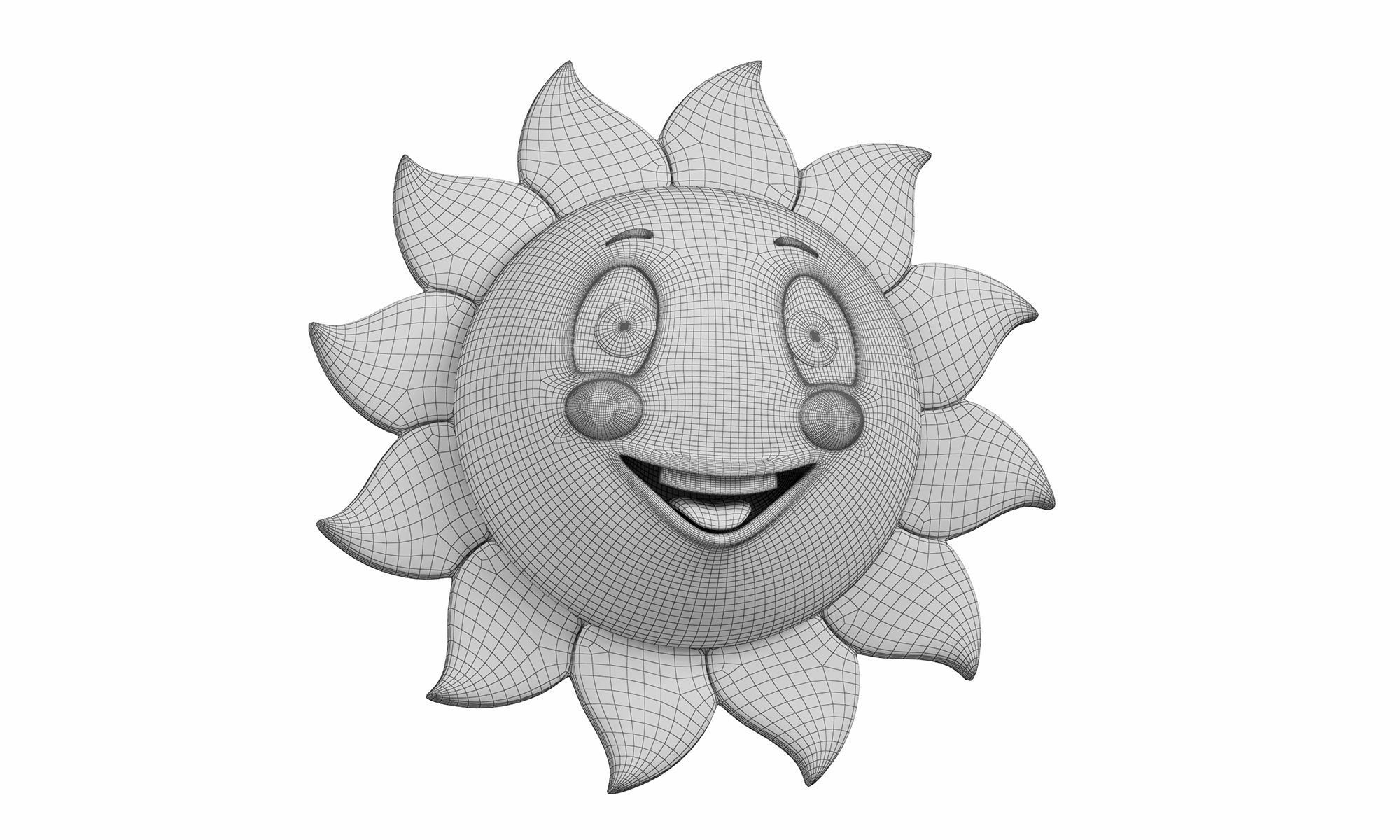 Cartoon Sun 3D model_6
