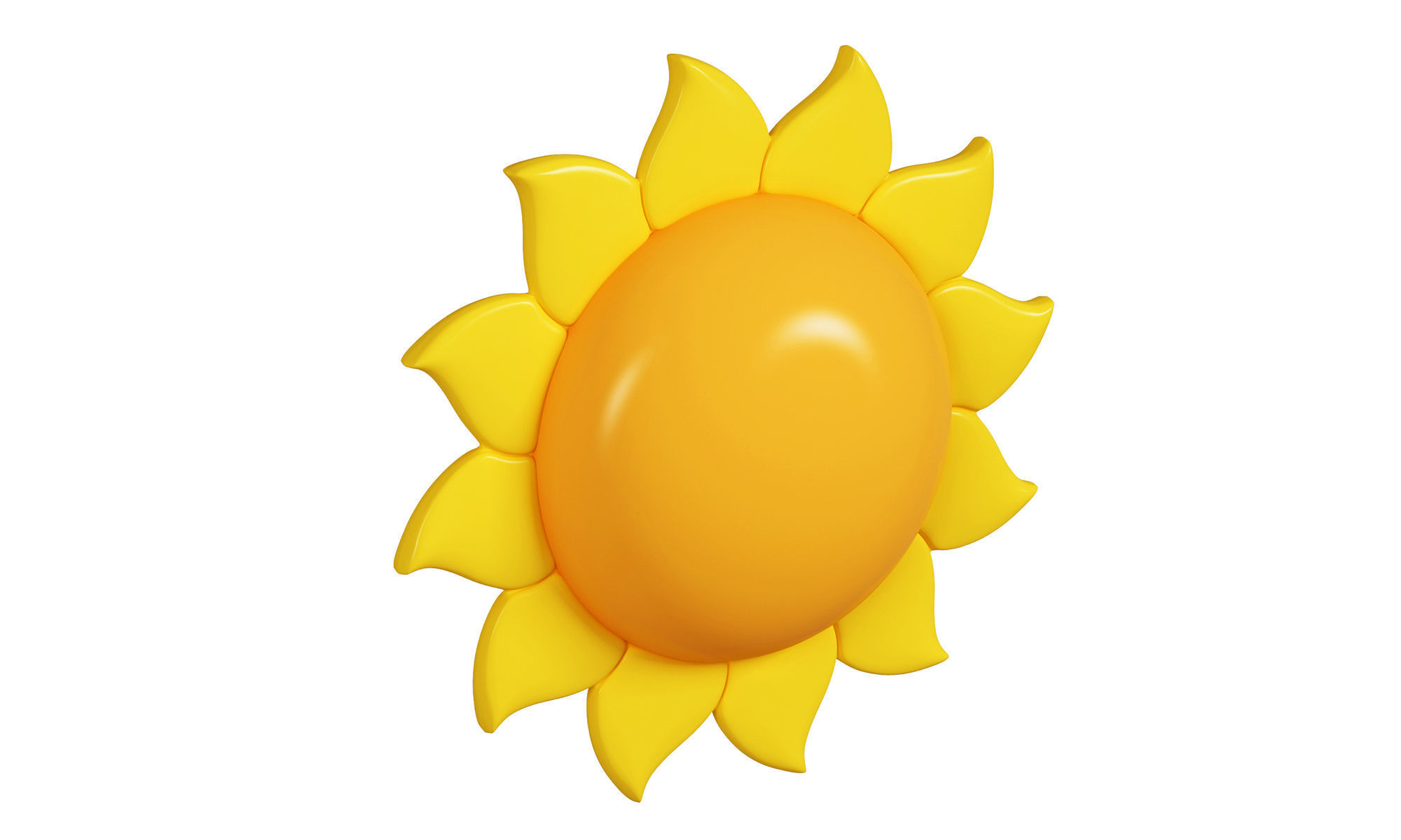Cartoon Sun 3D model_7