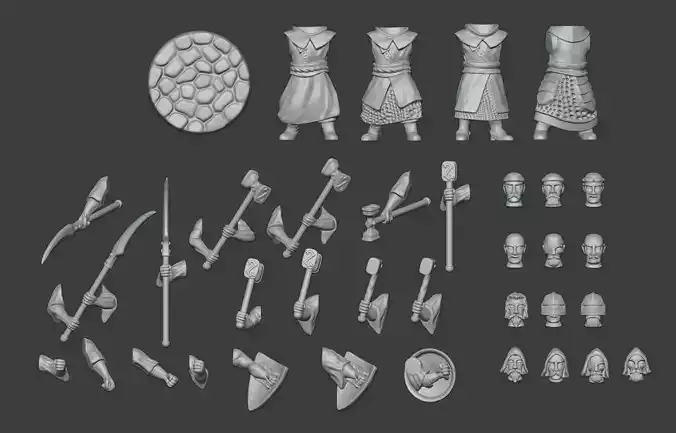 Warrior Priests Set 2 3D print model
