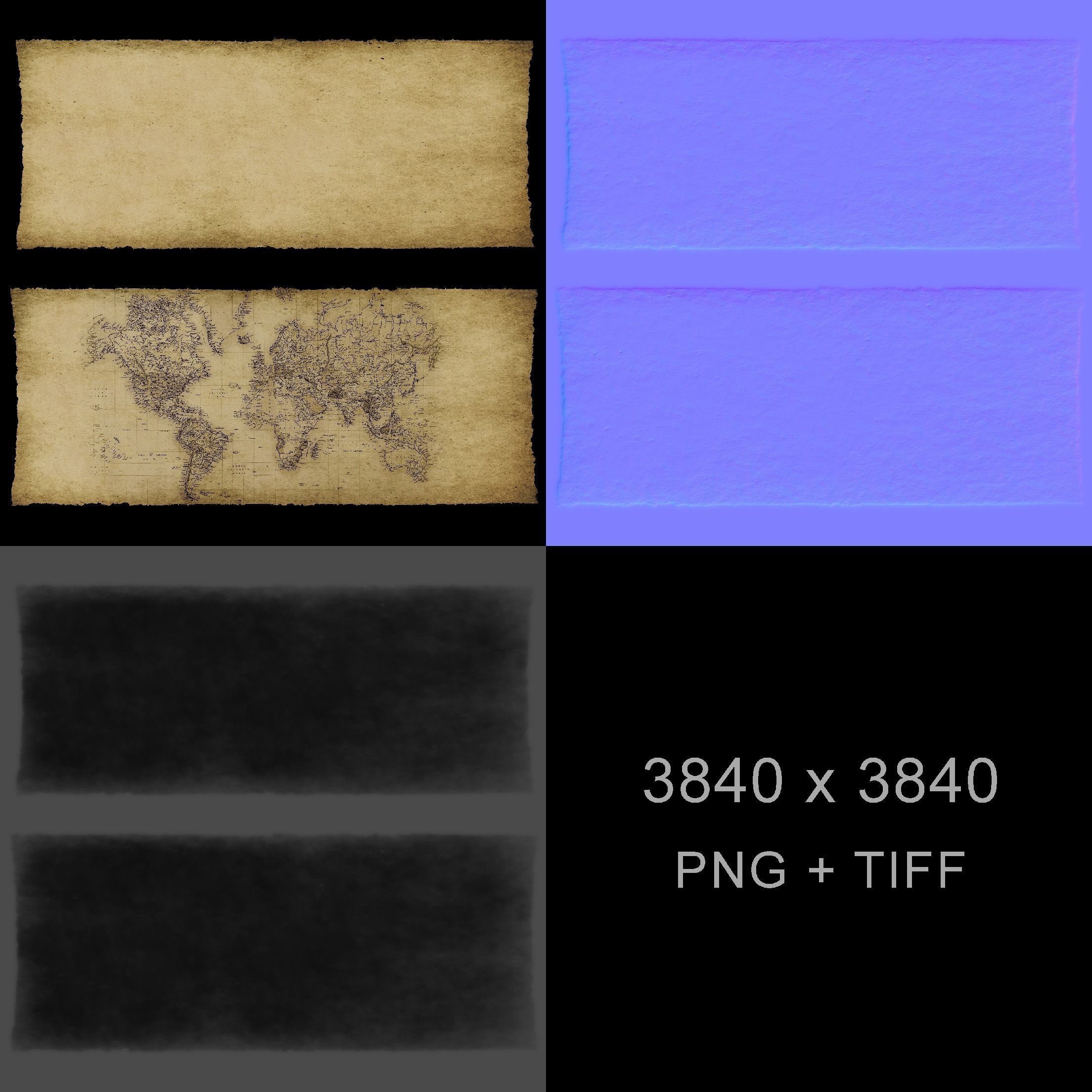 Treasure Map 3D Low-poly 3D model_11