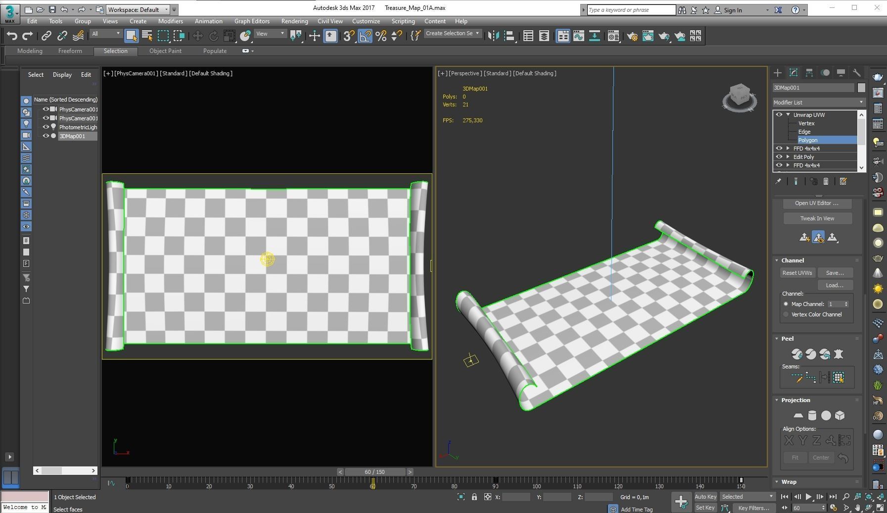Treasure Map 3D Low-poly 3D model_6