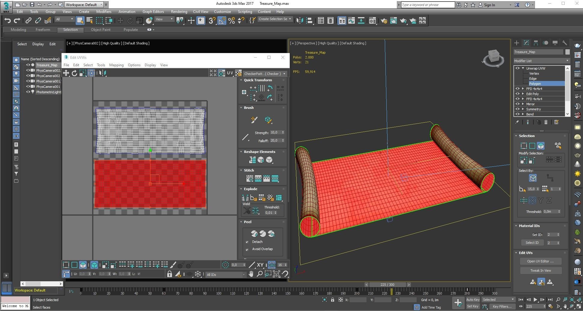 Treasure Map 3D Low-poly 3D model_9