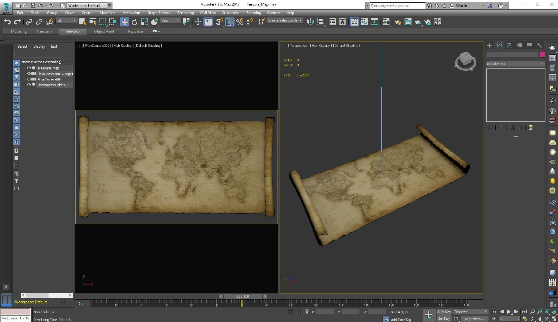 Treasure Map 3D Low-poly 3D model_5