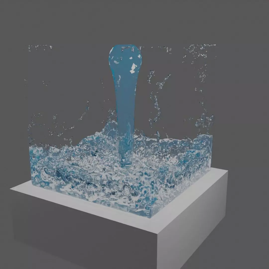 Bounce empire state building in water 3D model_0