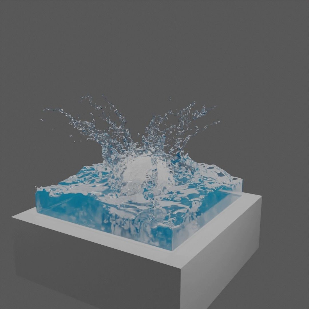 Bounce empire state building in water 3D model_4