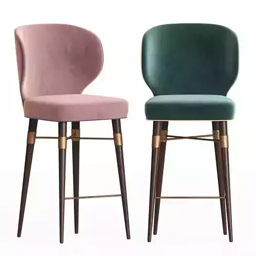 Louis Mid Century Bar Chair by Ottiu