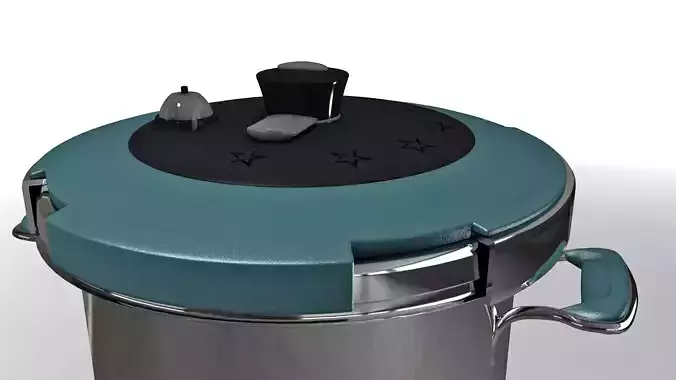 PBR game ready Pressure Cooker Low-poly 3D model