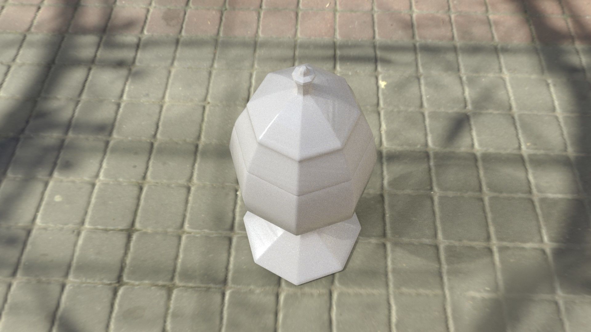 Sugar Dish Low-poly 3D model_2
