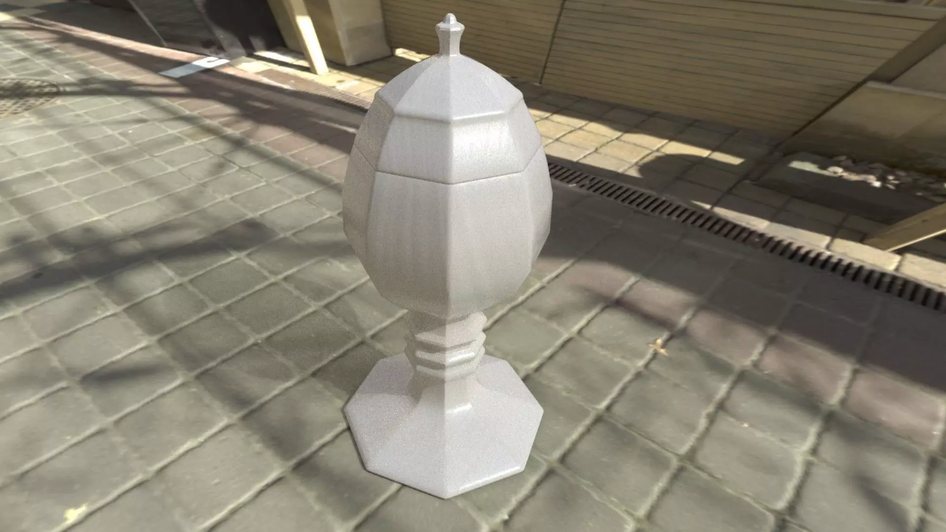 Sugar Dish Low-poly 3D model_0