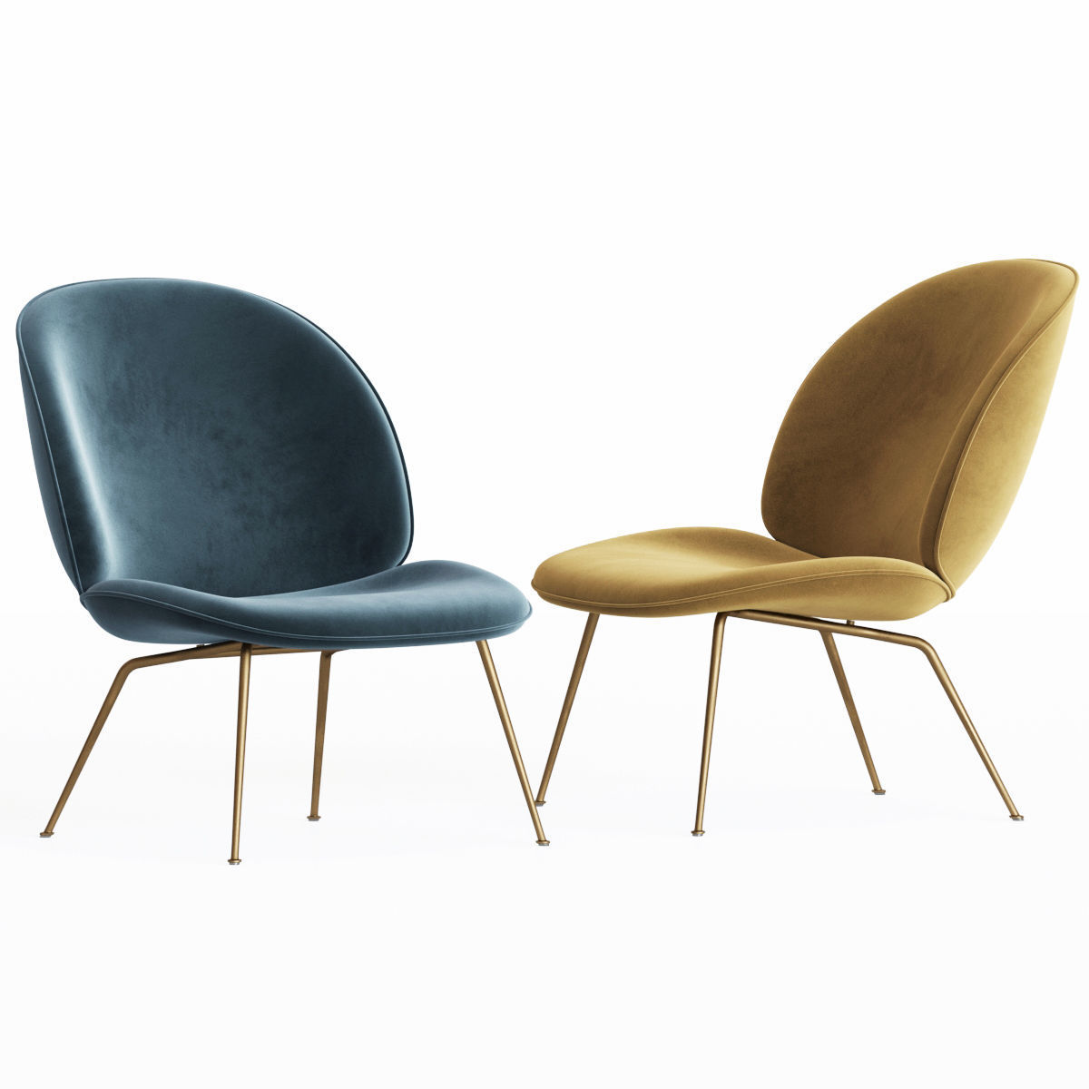 Beetle Lounge Chair Gubi 3D model_1