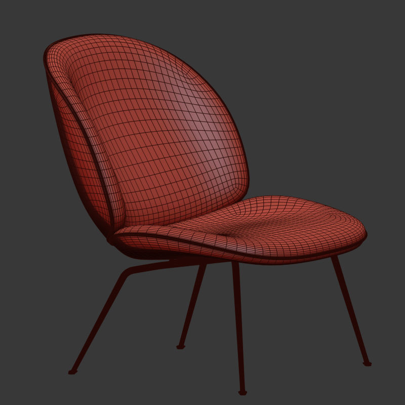 Beetle Lounge Chair Gubi 3D model_4