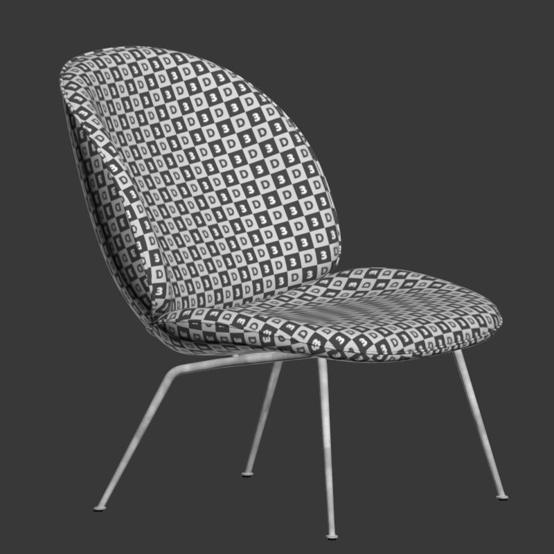 Beetle Lounge Chair Gubi 3D model_3