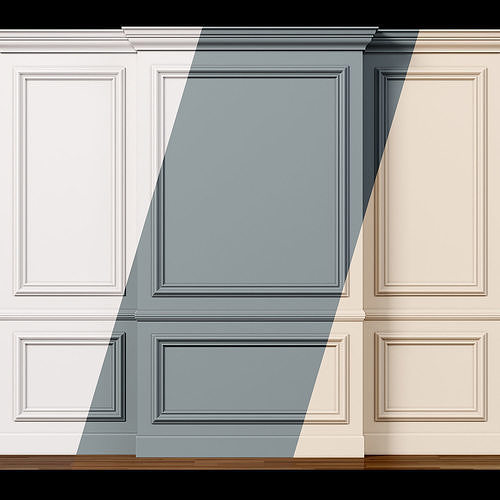 Wall molding 11  Boiserie classic panels 3D model