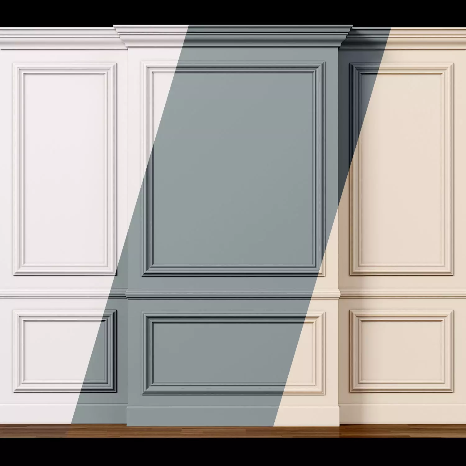 Wall molding 11 Boiserie classic panels 3D model_0