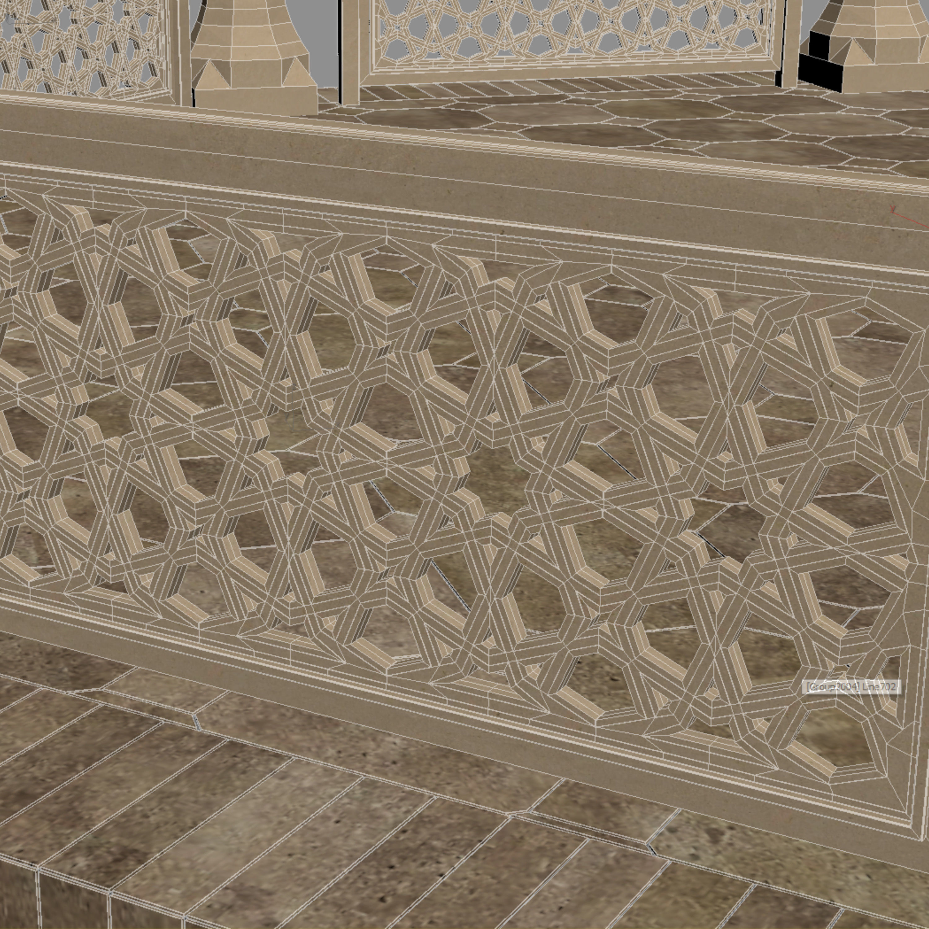 Uzbek national alcove 3D model_4