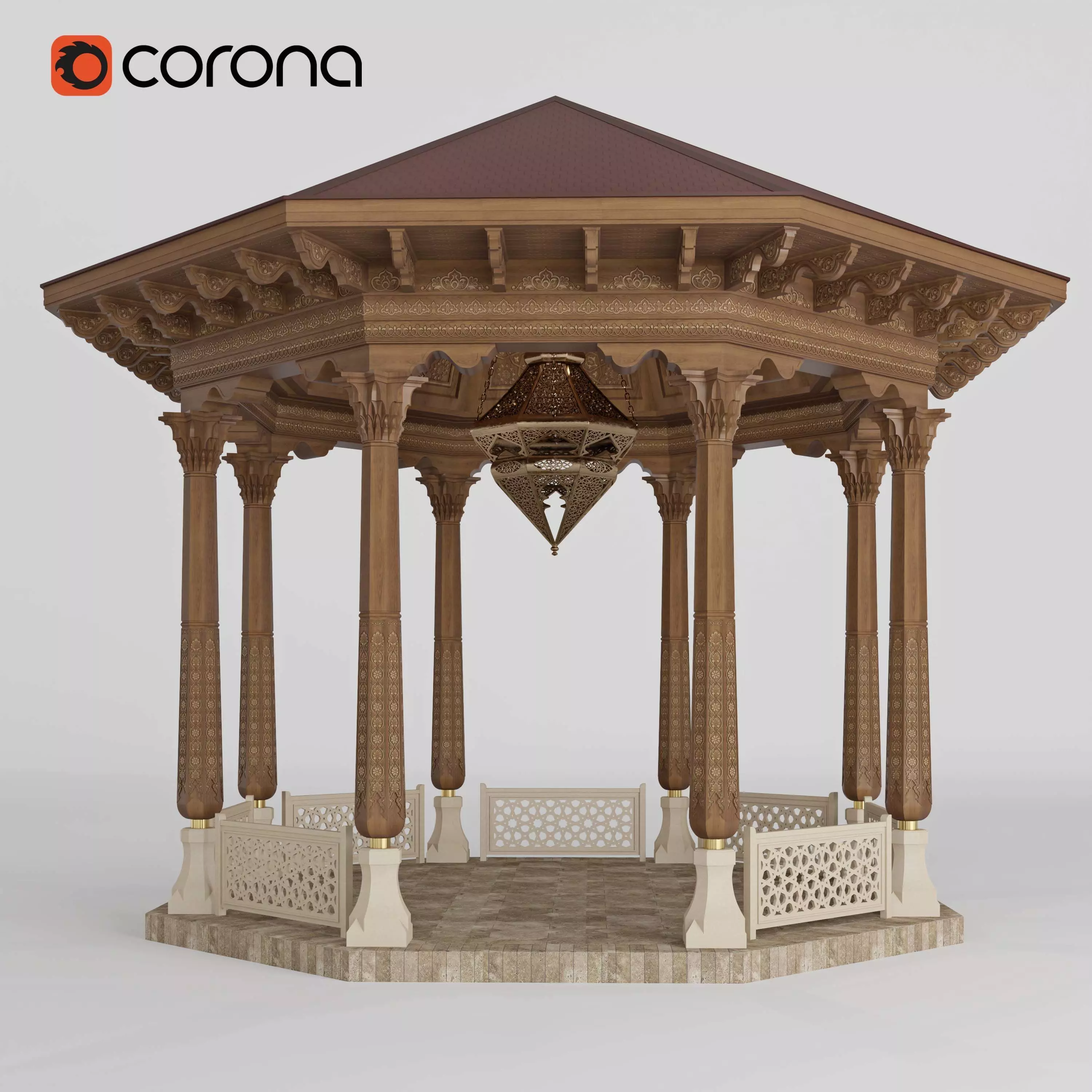 Uzbek national alcove 3D model_0