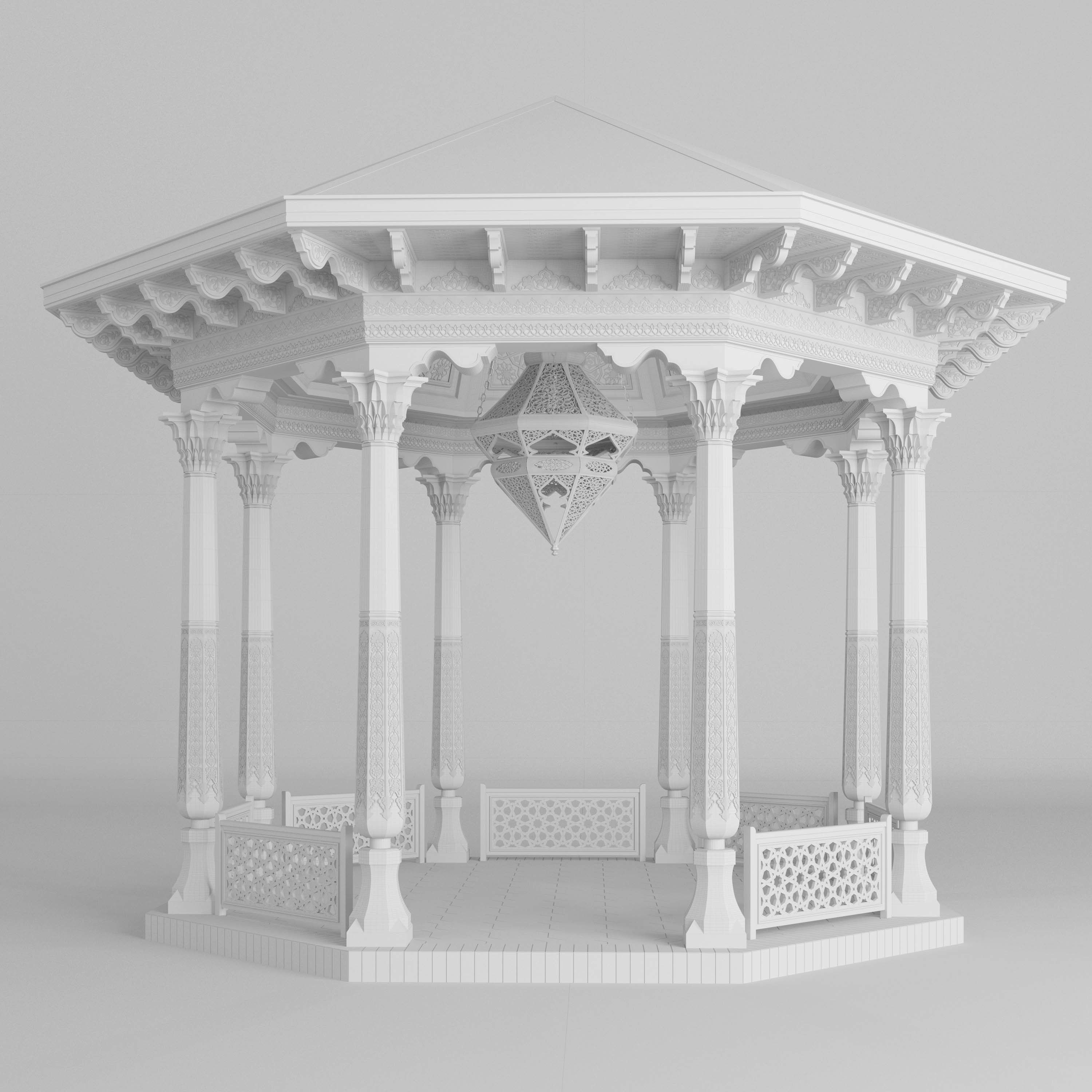 Uzbek national alcove 3D model_6