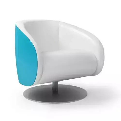 White-and-blue modern armchair 070 am92