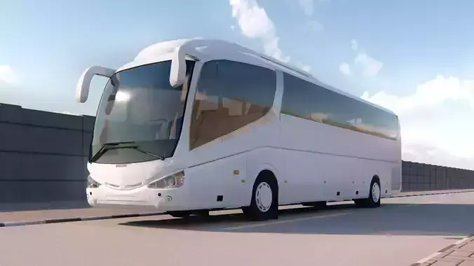 Bus irizar i6 medium poly 2011 Free low-poly 3D model