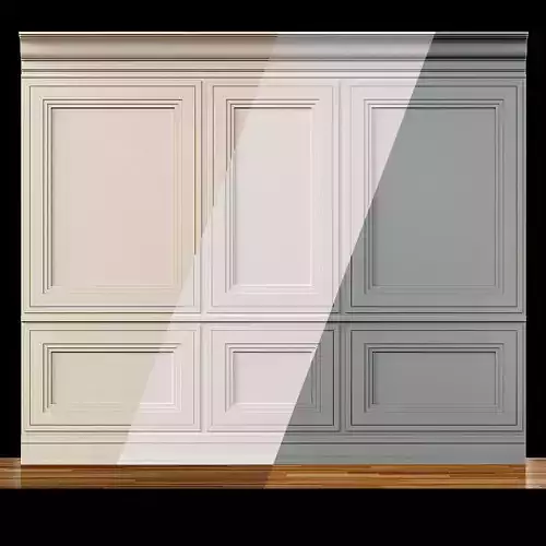 Wall molding 13  Boiserie classic panels 3D model