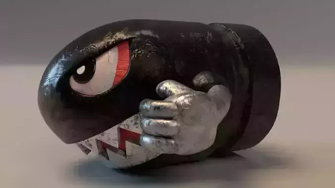 Bullet with hands mario