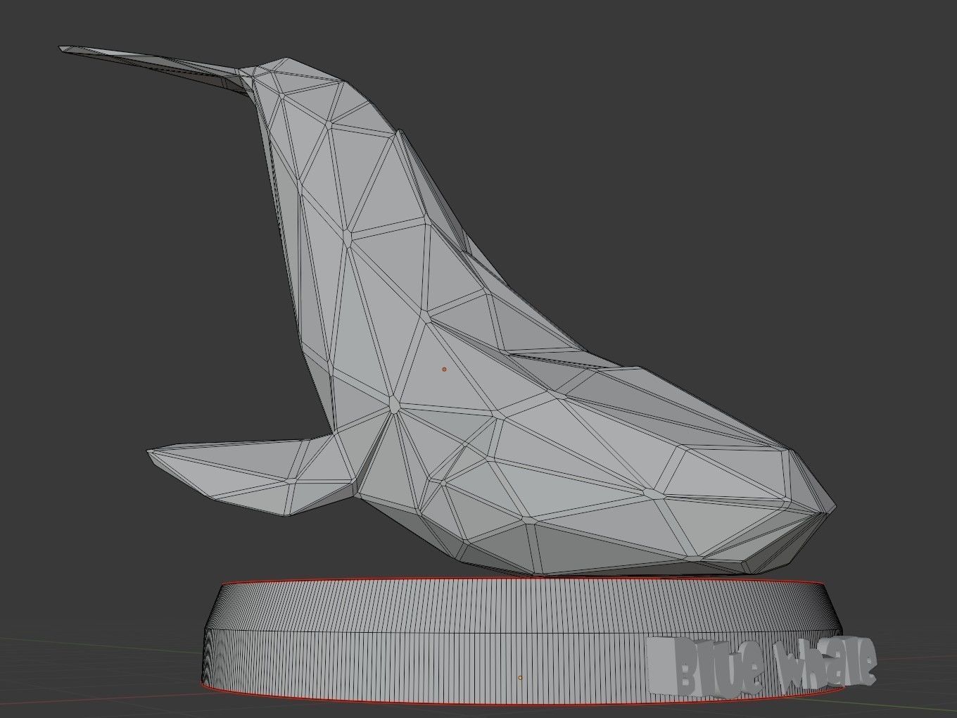 Poly Blue Whale 3D print model_9