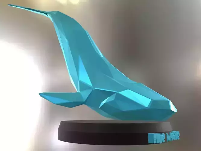 Poly Blue Whale