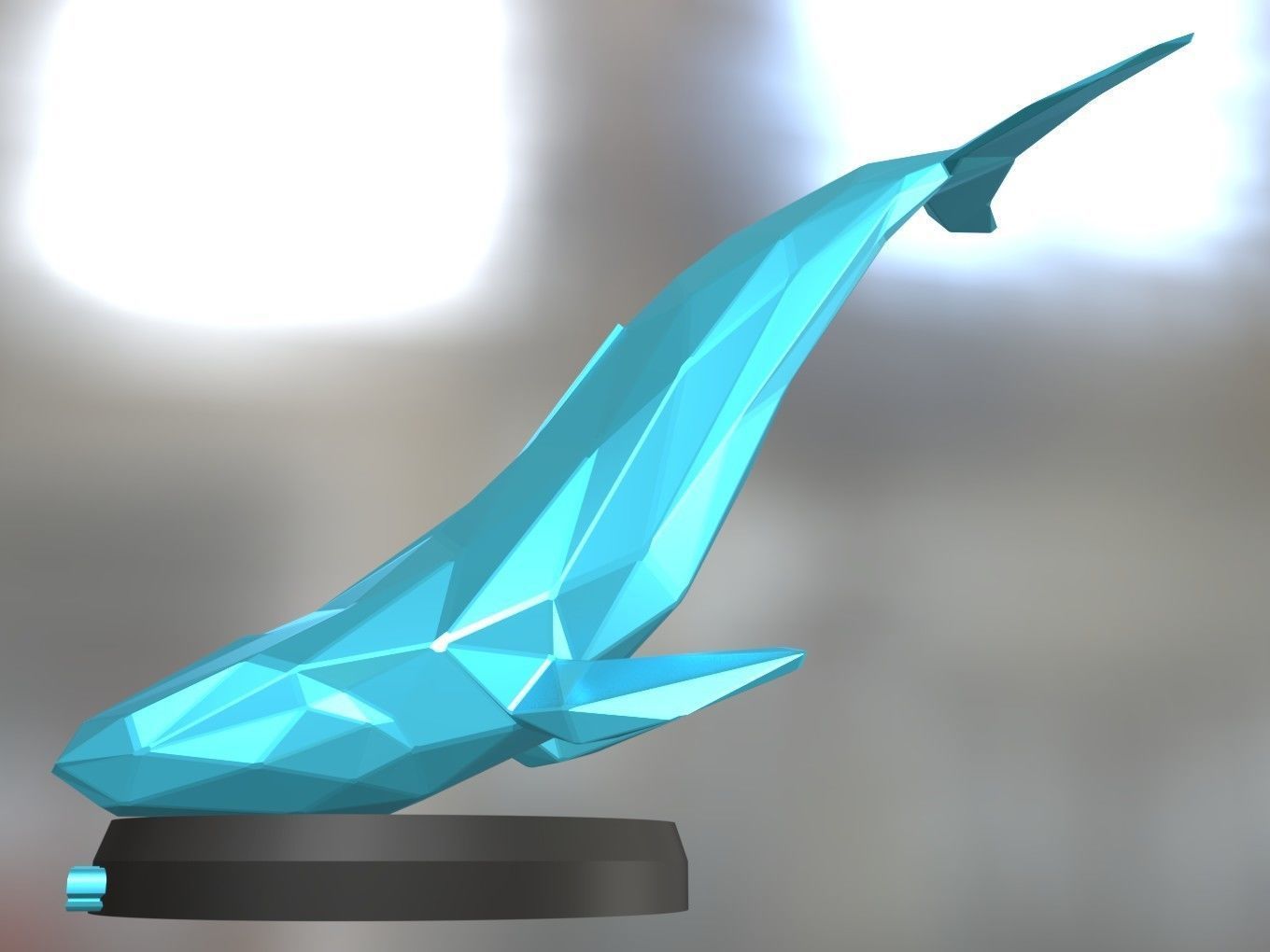 Poly Blue Whale 3D print model_4